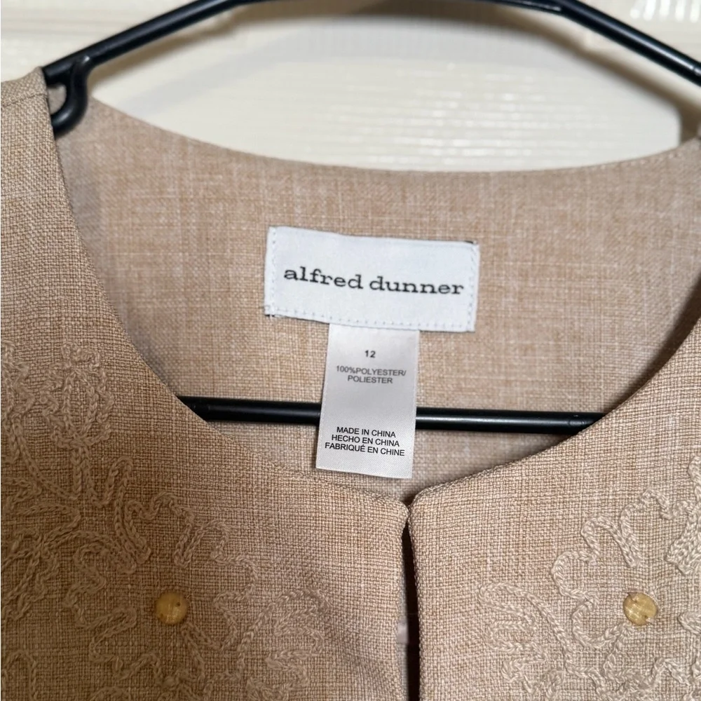 Alfred Dunner Beige Floral Women's Blazer Size 12 - Picture 2 of 6